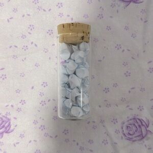 Luck Small Glass Bottle with Corc Stopper - DIY Origami Paper Stars